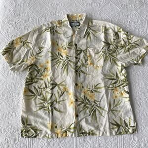 Seven Palm Brand Island Authentics Hawaiian Shirt Silk Button Up Tropical